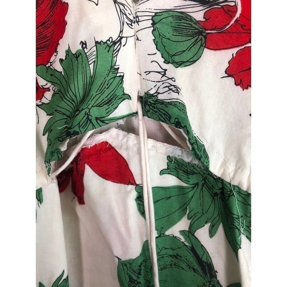 Alexis Idella Dress White Floral Print Short Sleeve Size Medium - Picture 10 of 16